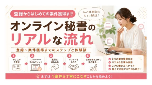 オンライン秘書のリアルな流れ｜登録から案件獲得までのステップと体験談